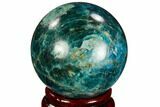 Bright Blue Apatite Sphere - Madagascar #121849-1